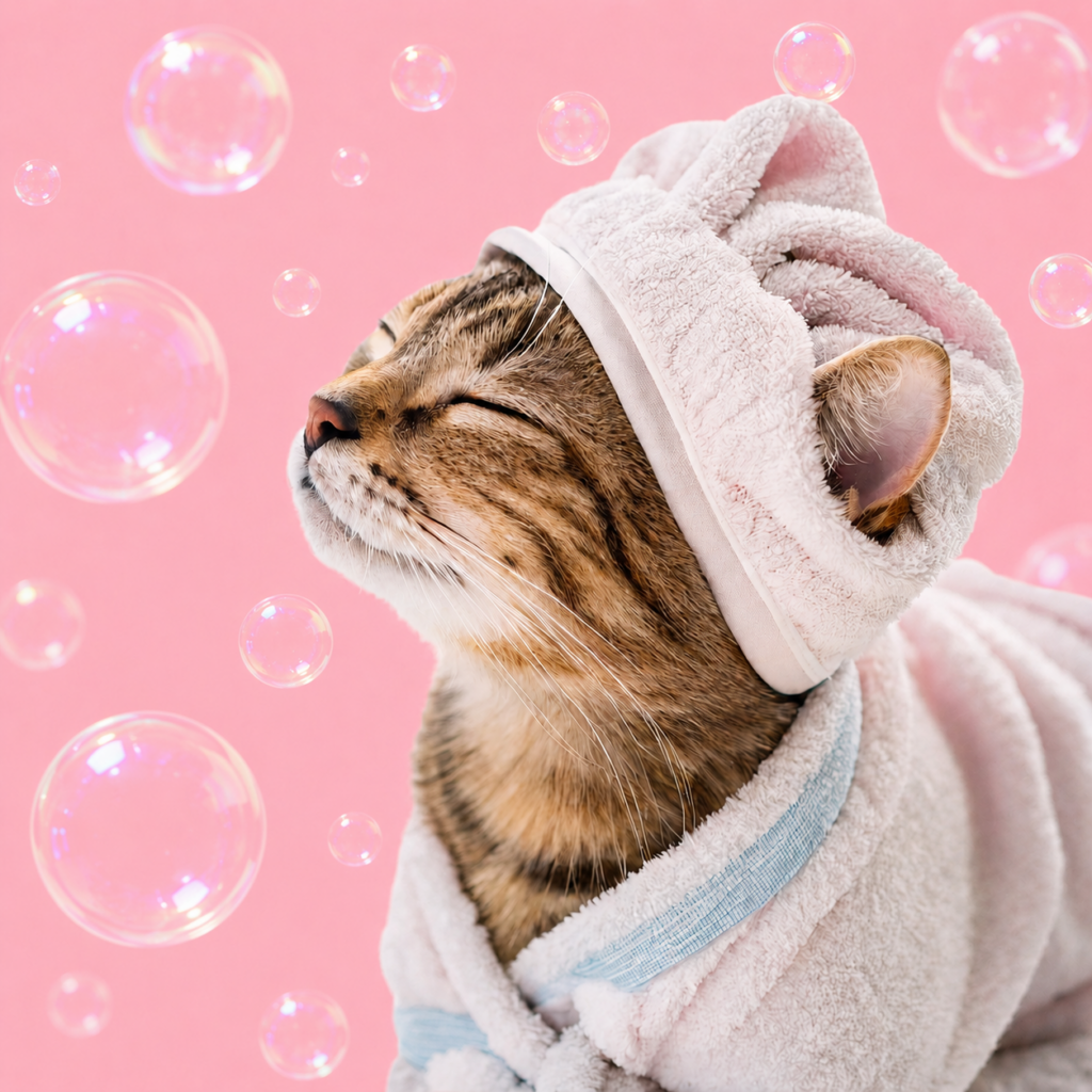 Immagine bagnetto gatto sezione spa