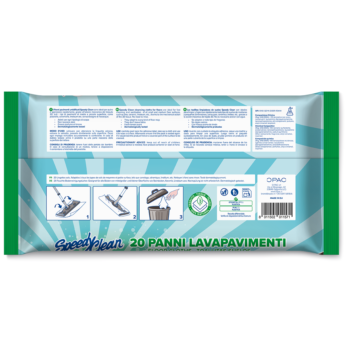 panni lavapavimenti senza risciacquo speedy clean