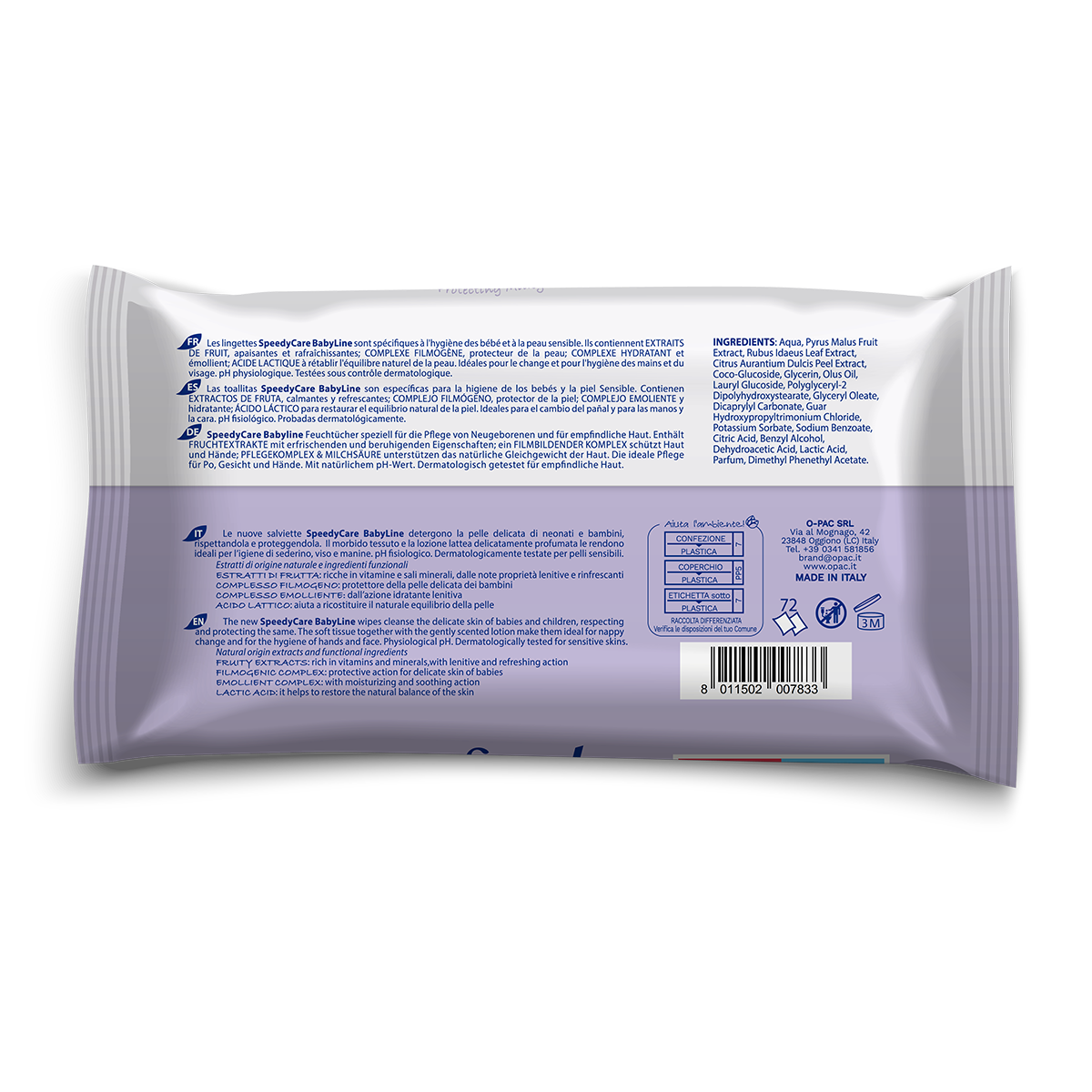 salviette umidificate bimbo crema latte con lid