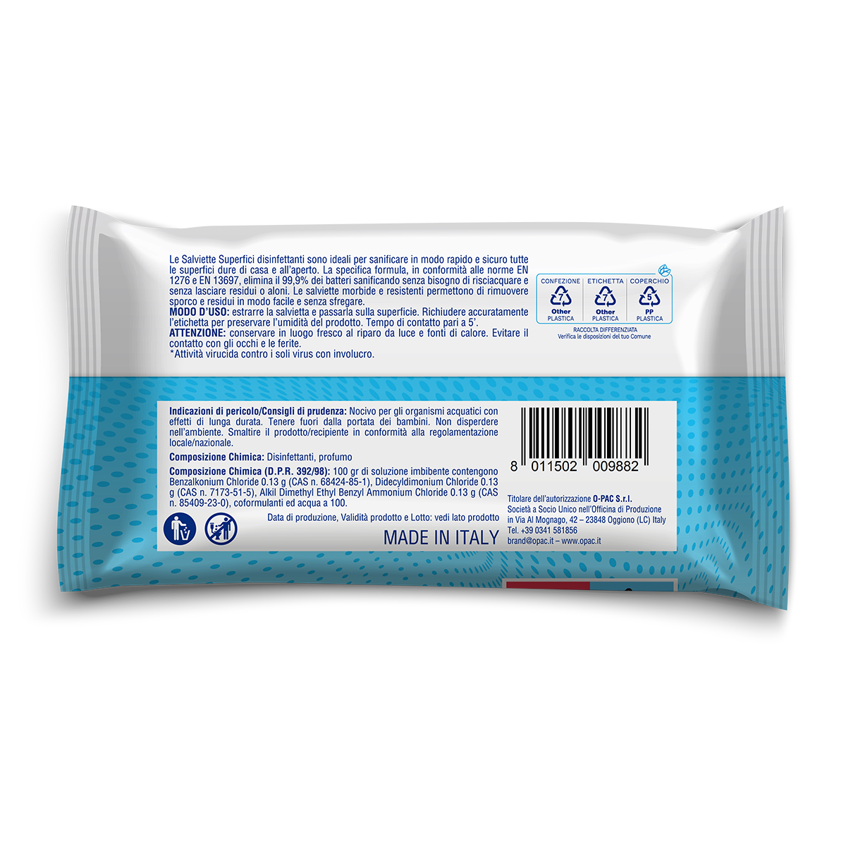 salviette superfici disinfettanti speedy clean