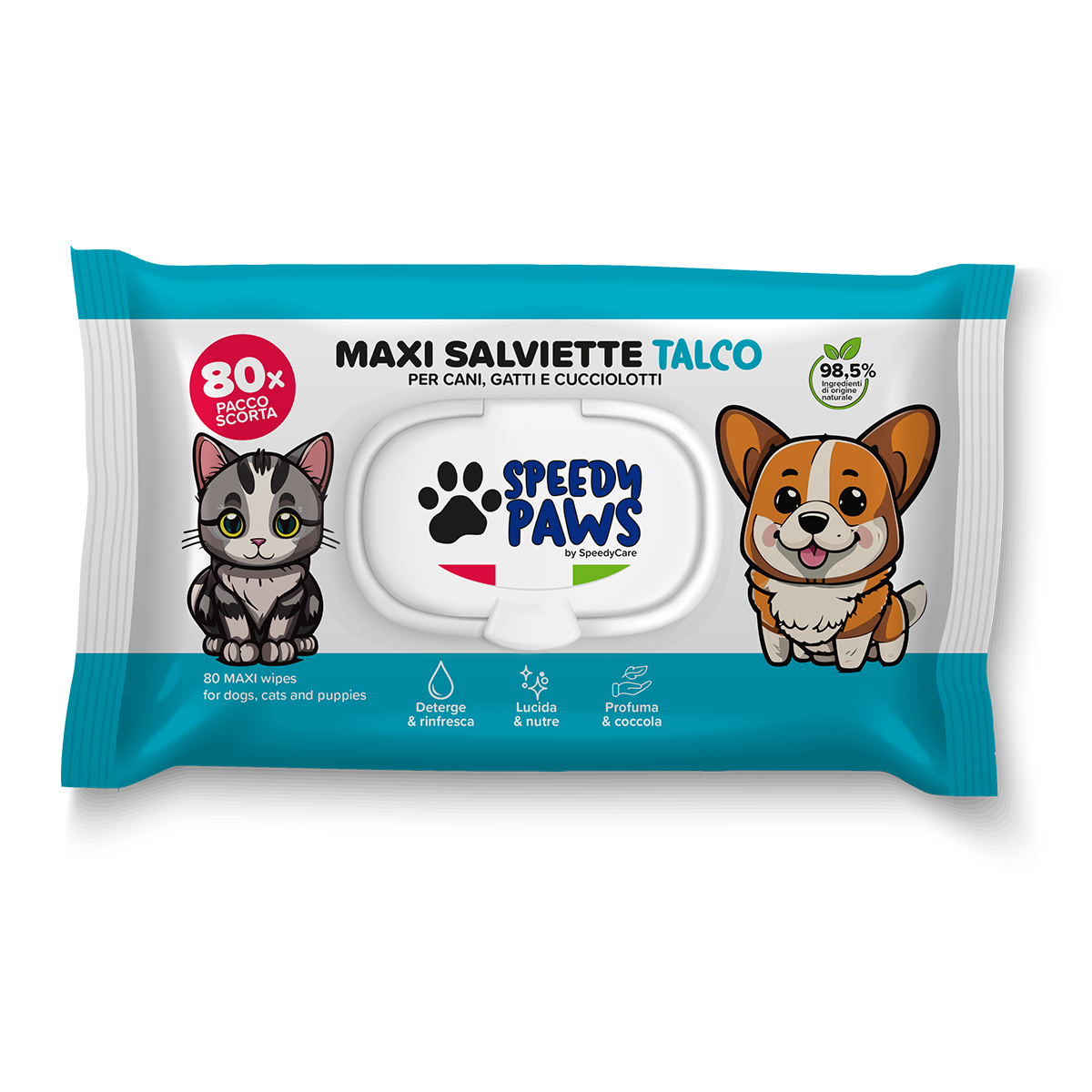 Speedy Paws - Maxi Salviette Talco